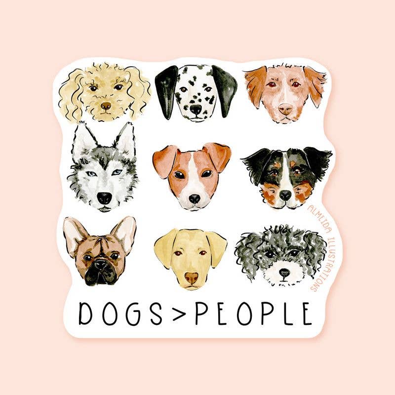 Almeida Illustrations – Adesivo por atacado – Autocolante Cães > Pessoas | Autocolante Engraçado de Cão