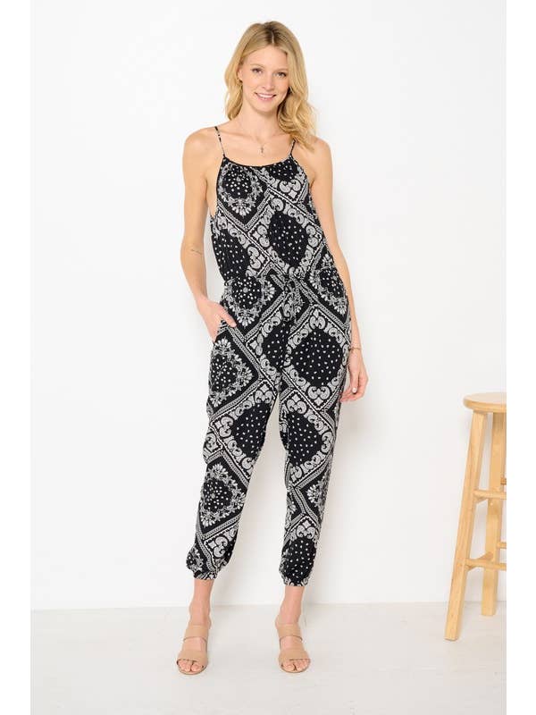 Schwarz Bandara-Overall mit Kordelzug - 26484R für den Großhandel auf Faire2