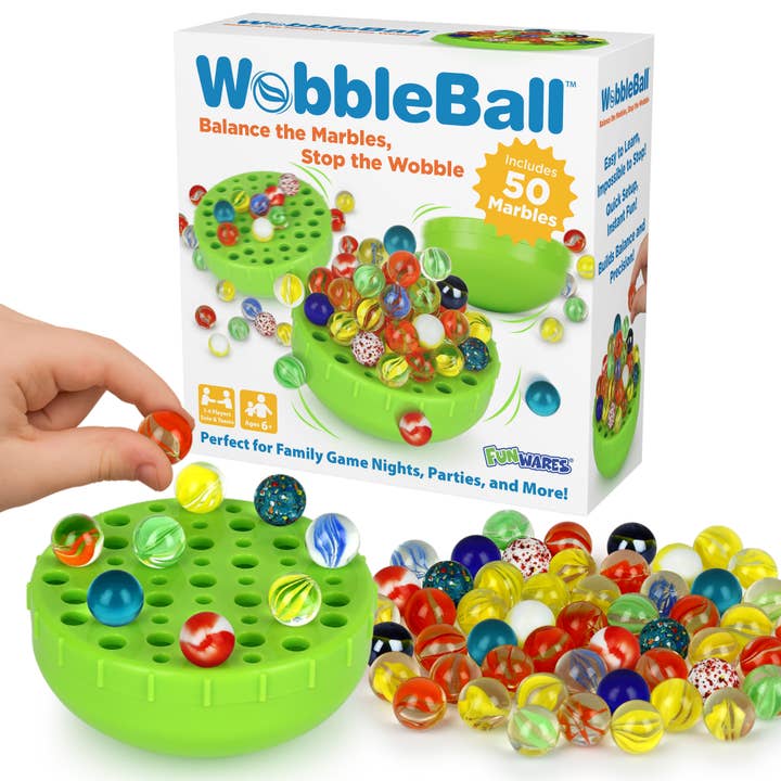 WobbleBall – Marble Balancing Game with 50 Marbles for wholesale by Funwares