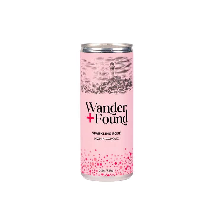 Wander + Found Non-Alcoholic Sparkling Rosé Cans for wholesale by Better Rhodes