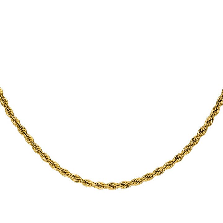 Twist necklace | 18K gold plated for wholesale by Schmuckgroßhandel