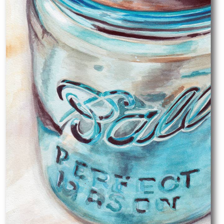 Mason Jar I Gallery-Wrapped Canvas Wall Art for wholesale by Courtside Market