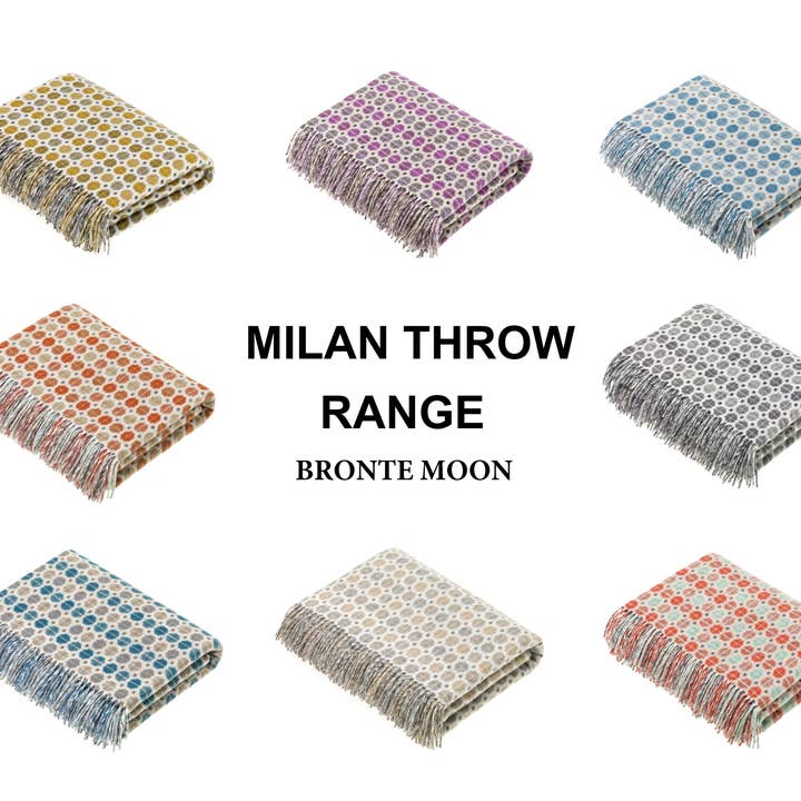 Bronte Moon – Engroshandel Tæppe – Merino Lambswool Throw Blanket Milan Range, Fremstillet i England19
