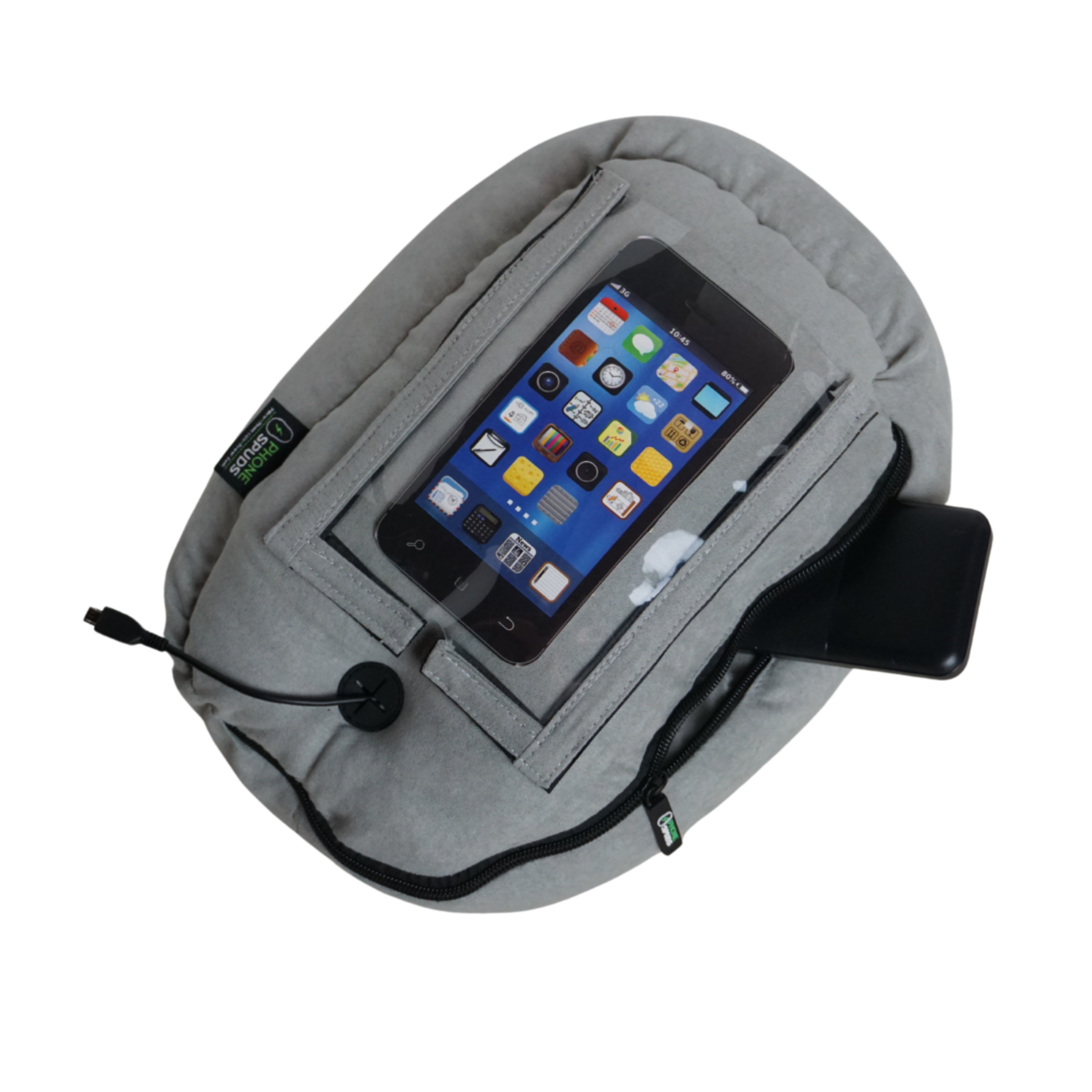 PhoneSpuds - Wholesale Portable Charger - Gray PhoneSpud with Power Bank3