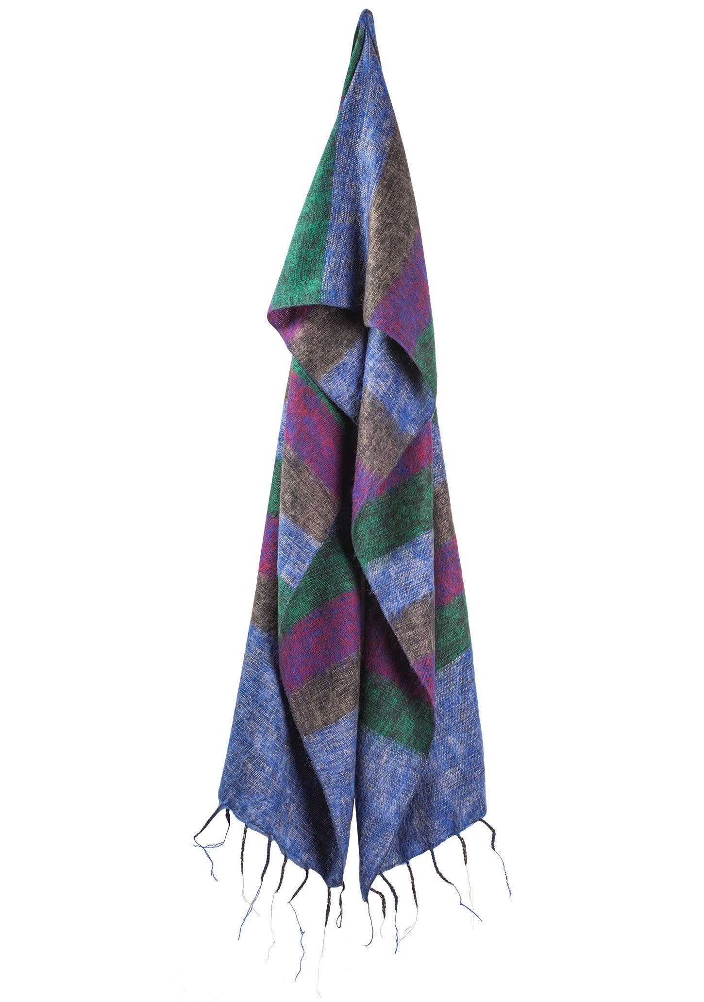 Namaste - Wholesale Scarf - Women's - Yak Wool' Brushed Woven Stripe Scarf0