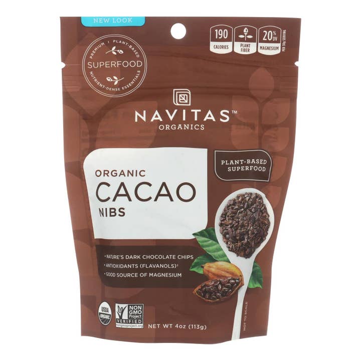 Ware Spark - Wholesale Chocolate - Navitas Naturals Cacao Nibs - Organic - Raw - 4 Oz - Case Of 12