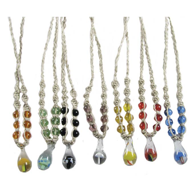 Magic Touch Corp - Wholesale Pendant/Charm Necklace - Small Glass Mushroom Necklace