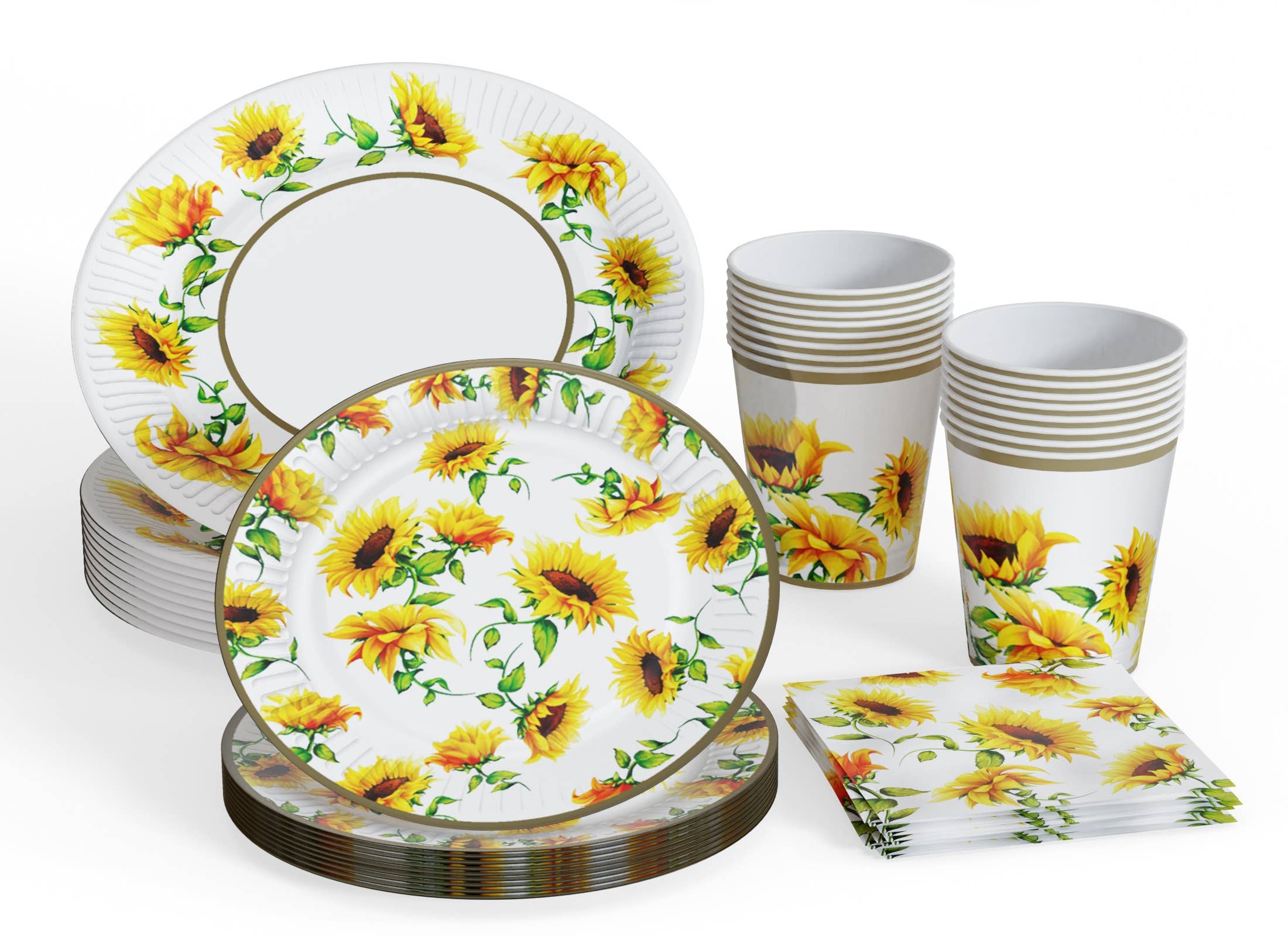 European Excellency – wholesale Disposable napkin – Summer Madness Lunch Napkins - Sunflower Paper Napkins2