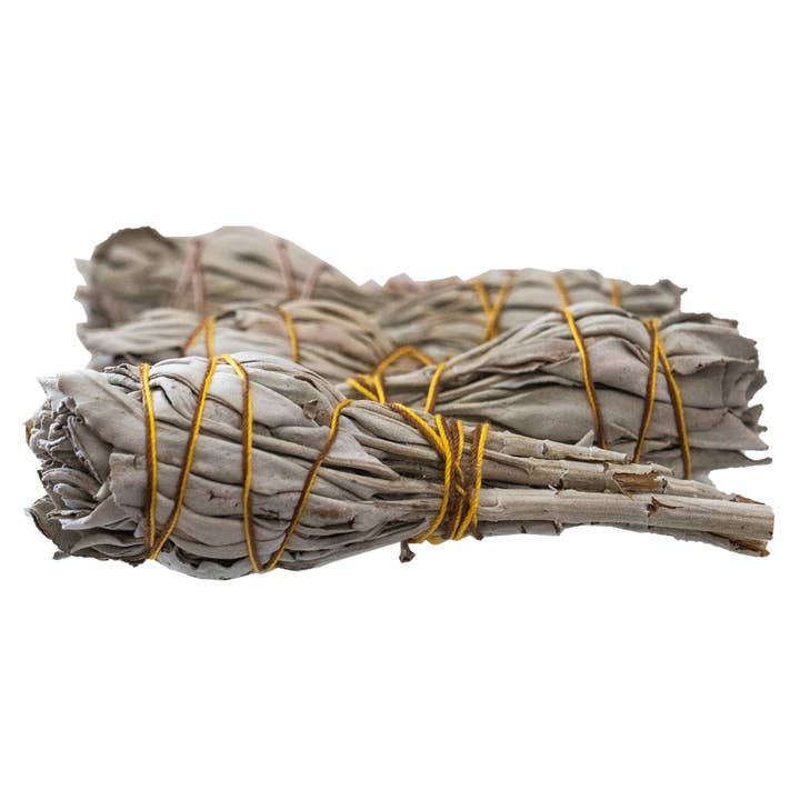 Pacific Trading - Wholesale Sage Bundle - White Sage Smudge Torch, 4" Size, Set/5 Sage Bundles4