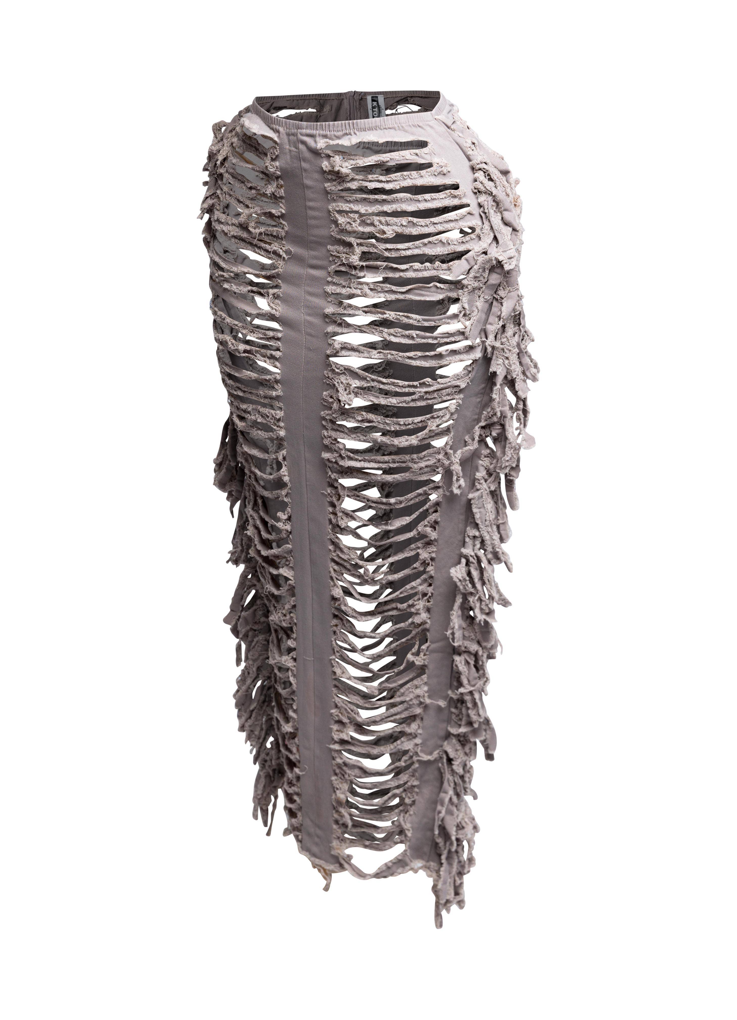 K Too - Wholesale Skirt - Women's - Distressed fringe maxi skirt7