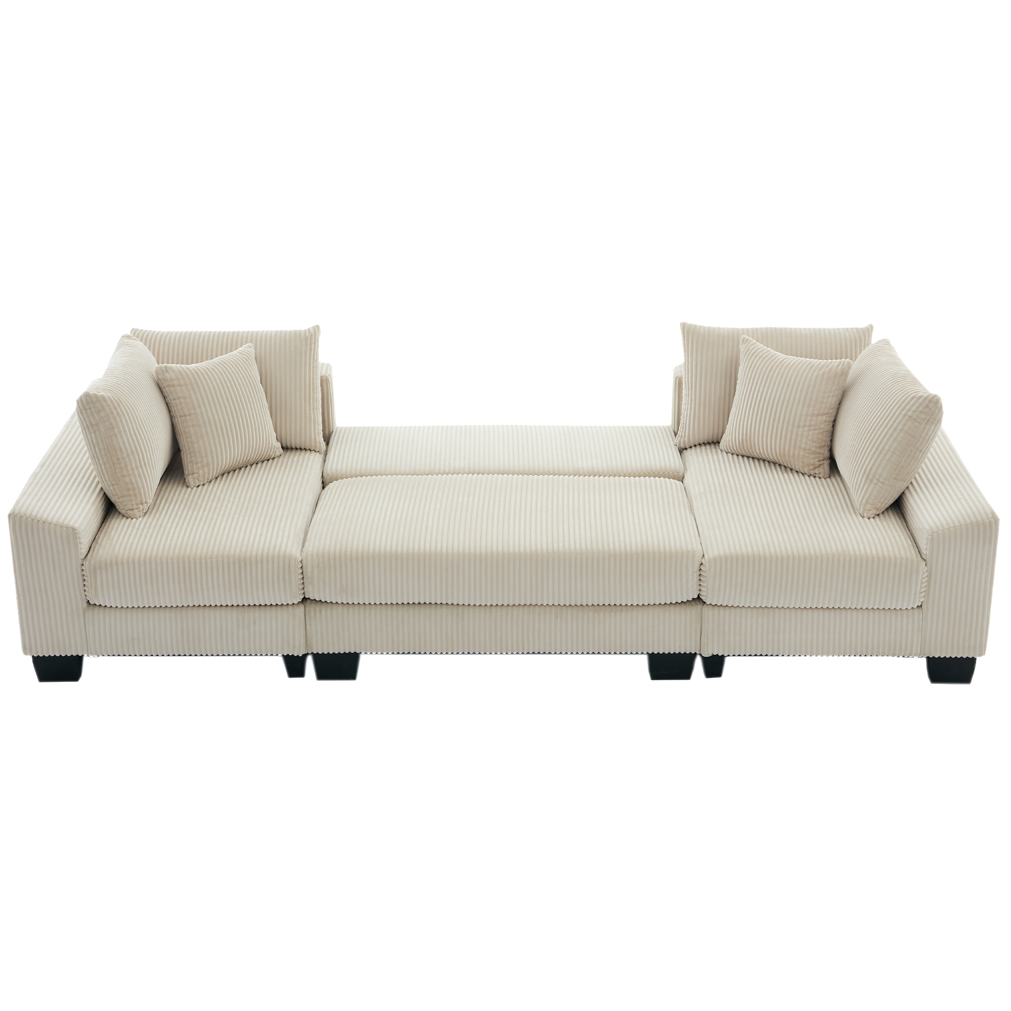39F Inc. - Wholesale Sofa - 114" U-Shaped Sleeper Sofa with Pull-Out Bed & Chaise20