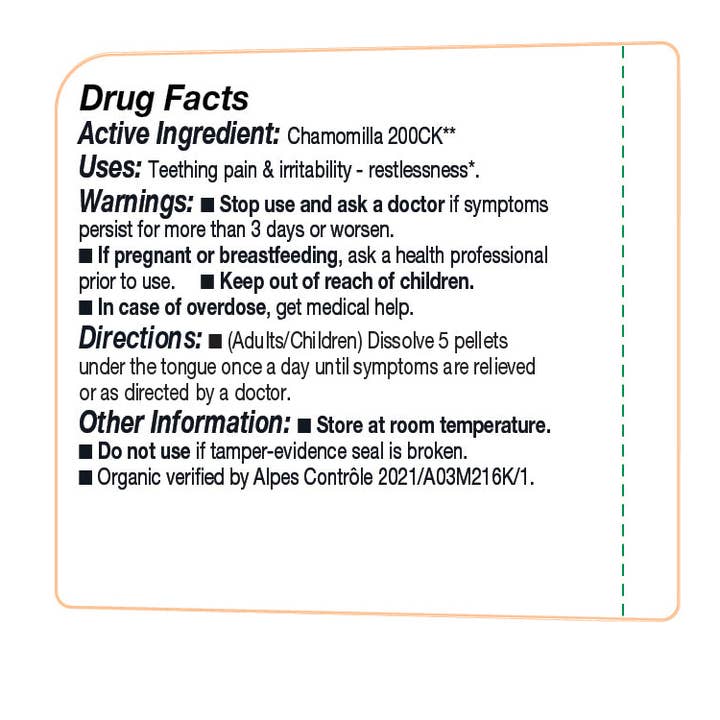 Ollois - Wholesale Oral Supplement/Vitamin - Olloïs Chamomilla 200CK Vegan Organic kosher, 80 Pellets2