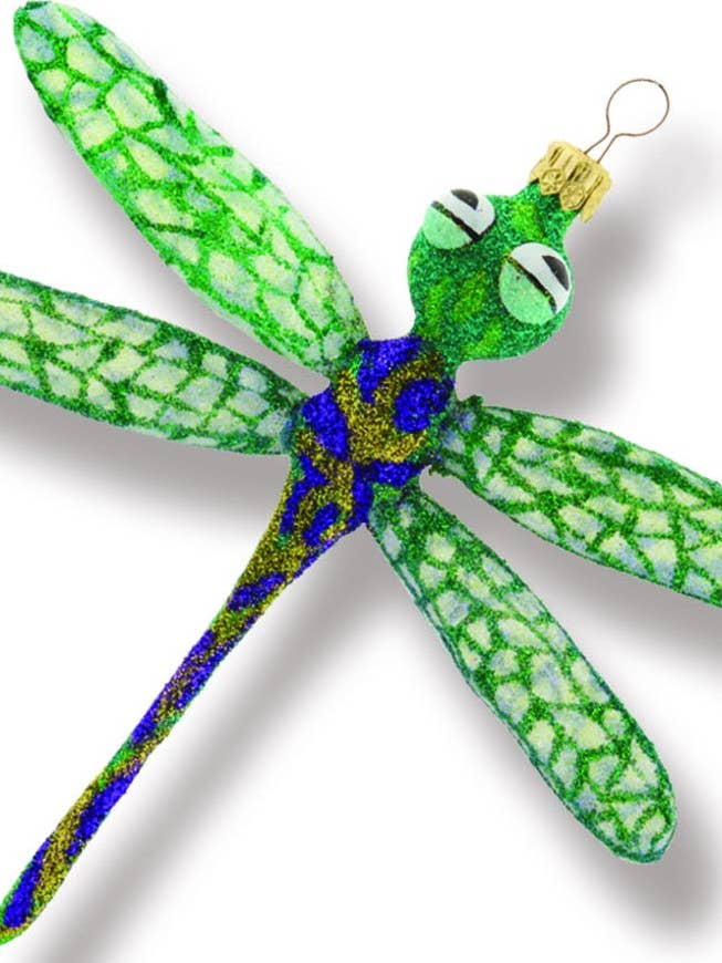 Dragonfly, Free Blown Glass Christmas Ornament for wholesale by Mia's Polish Treasures