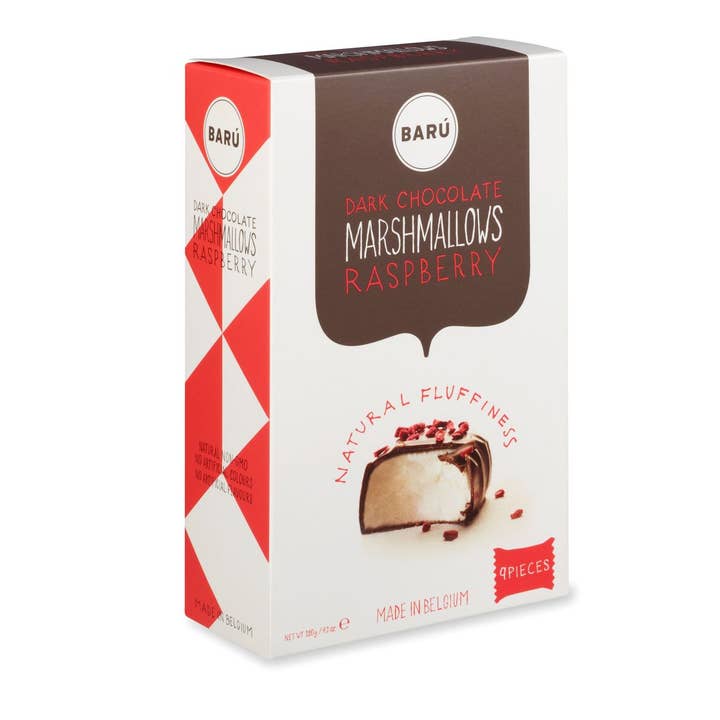 Belgium's Chocolate Source - Wholesale Chocolate Box - Baru 9pc. Individually Wrapped Marshmallow in Dark Chocolate