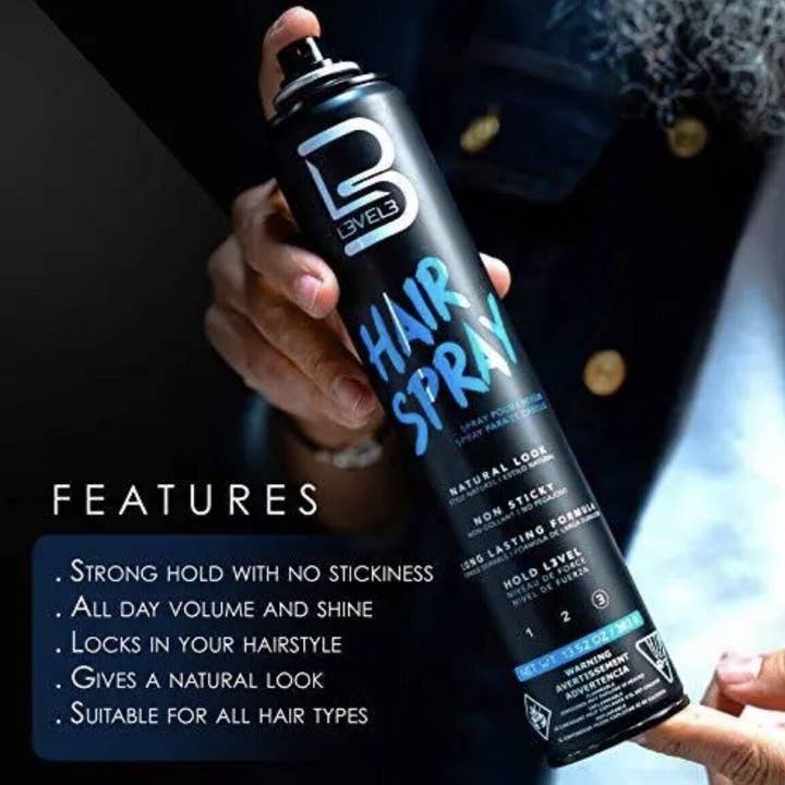 Salon Equipment Pros - Vente Laque - L3VEL3 Hair Spray - Spray pour cheveux durable et à tenue forte1
