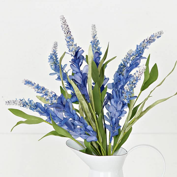 Impressive Enterprises, Inc. - Wholesale Artificial Flowers - 35605-20in Bush-Blue Bonnet Flower with Heather