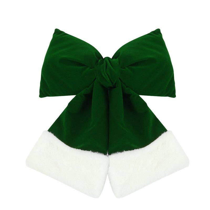 FurDecoration - Wholesale Christmas Decoration - Christmas Plush Bow Decoration0