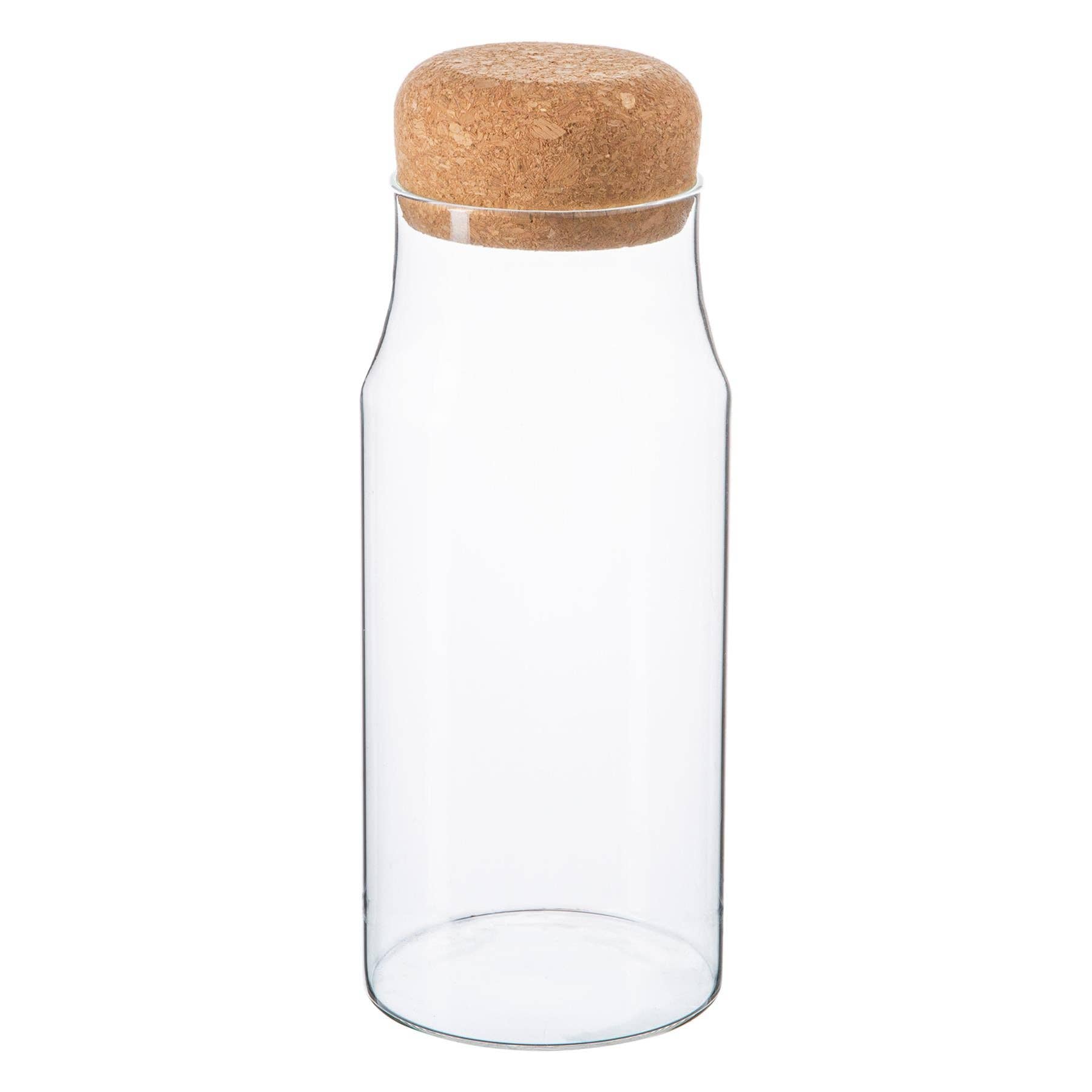 Rinkit Pty Ltd - Wholesale Jar - Glass Storage Bottle with Cork Lid - 720ml0