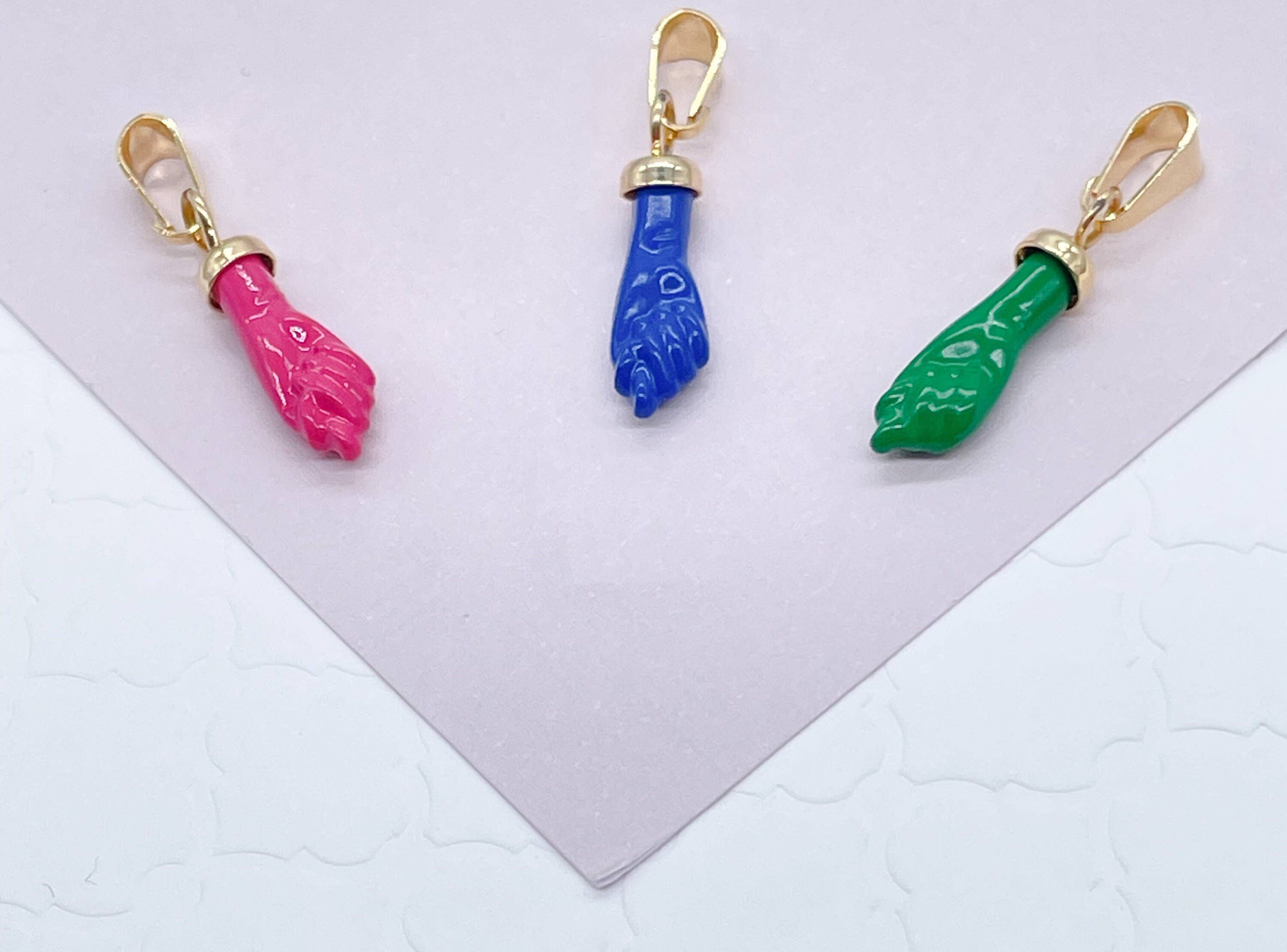 Milie - Wholesale Individual Charm/Pendant - 18k GF 15mm Protection Figa Charm3