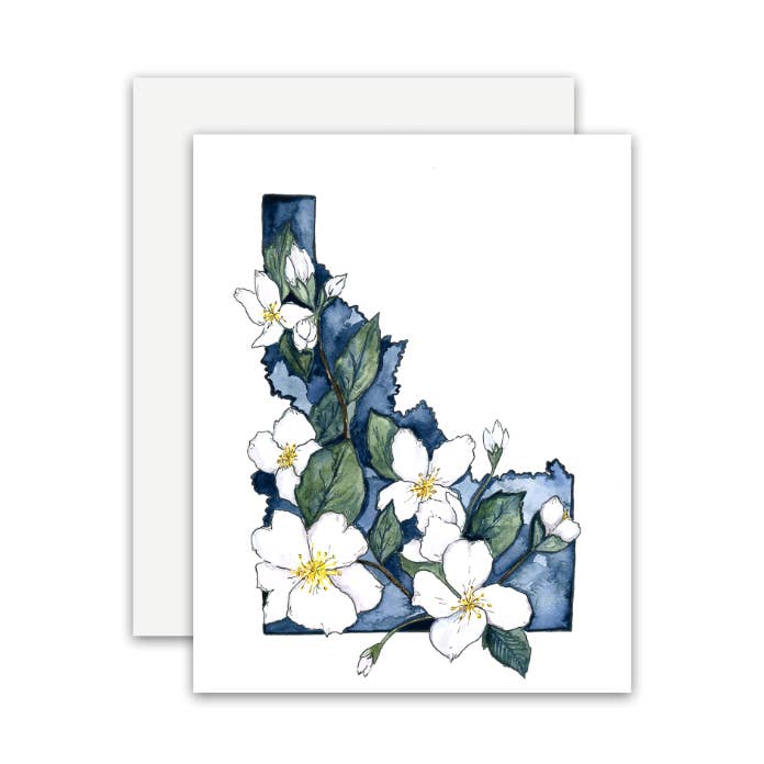 Carte Idaho Syringa pour la vente par Jennie Kilcup Watercolors