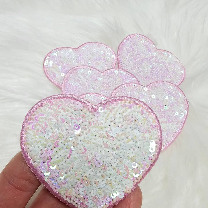 Scratch Decor - Wholesale Patch - Sequin Heart Embroidery Iron On Patch4