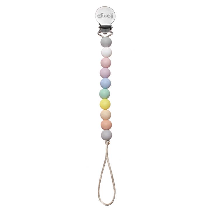 Ali+Oli - Wholesale Pacifier Clip - Baby - Ali+Oli Silicone Pacifier Clip (Multi-Pastel)1