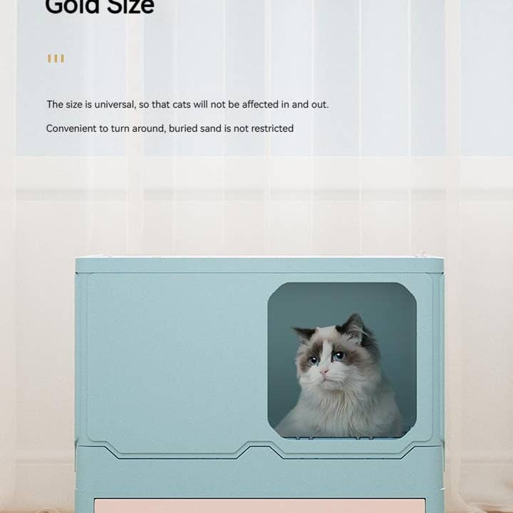 VIGOR - Wholesale Cat Litter Box - Foldable Cat Litter Box With Lid Kitty Toilet Top Entry Encl1