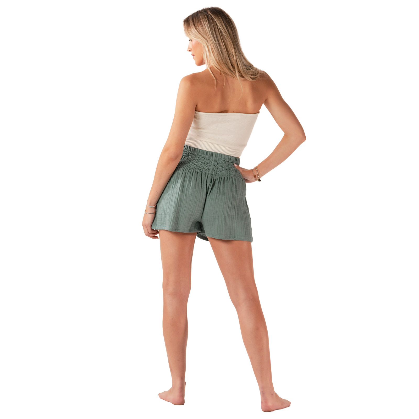 Lotus and Luna - Wholesale Shorts - Women's - Sage Cotton Shorts6