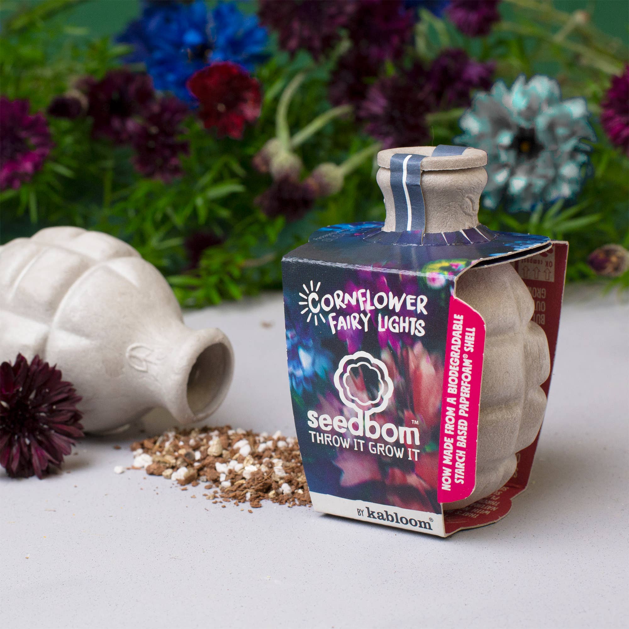 Shroot: Kabloom Seedboms – wholesale Plant seeds – Cornflower Fairylights Seedbom Pollinator Wildflower + 1xCDU2