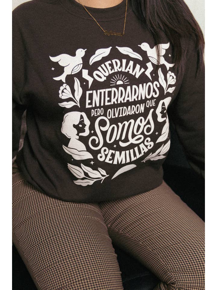 Jen Zeano Designs - Wholesale Graphic Sweatshirt - Women's - Semillas Sweatshirt1