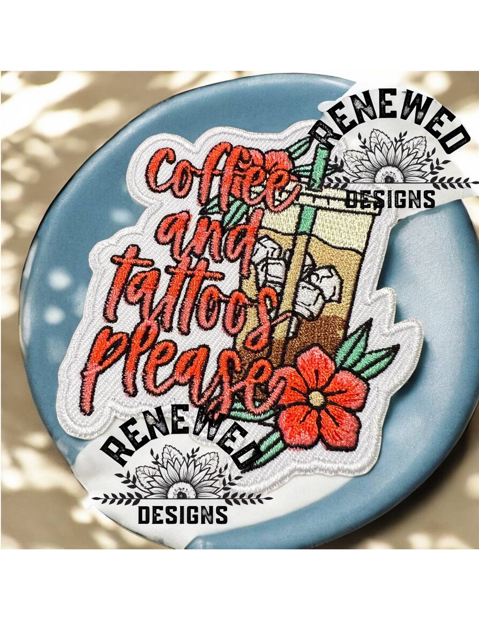 Renewed Designs - Vendita all'ingrosso Toppe - Coffee & Tatuaggi Please Patch