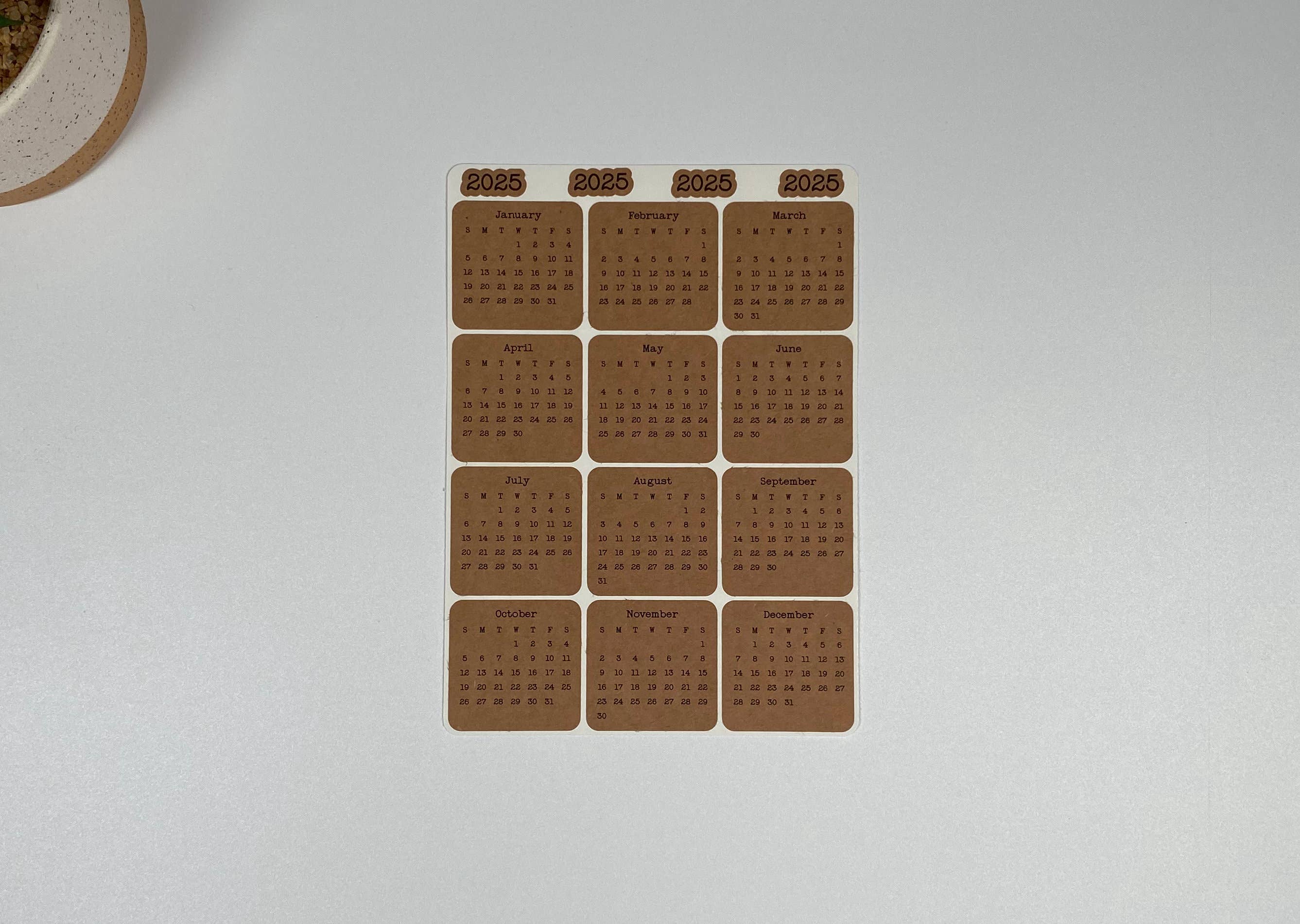 Fig Tree Works - Wholesale Sticker - Micro Calendar Stickers2