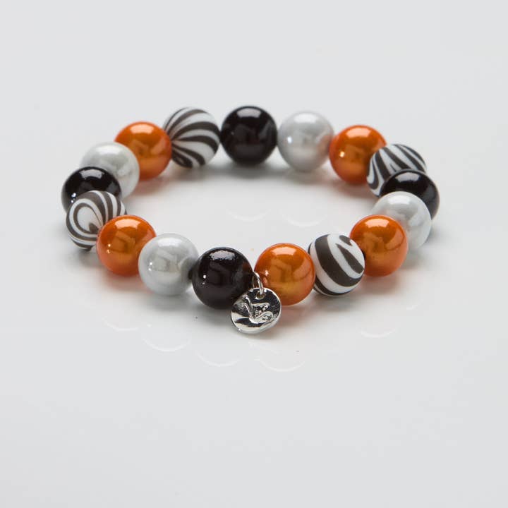 Bracelet de perles Sunset Zebra pour la vente par Ella in Love