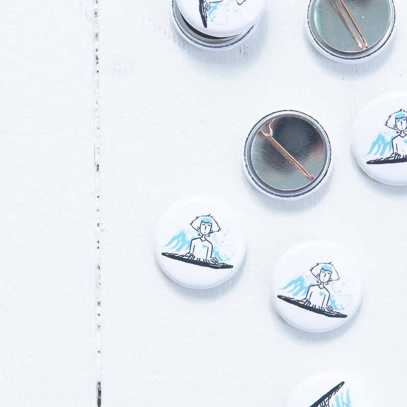 Finding Silver Pennies - Wholesale Lapel Pin/Button - The Pianist Round Pin2