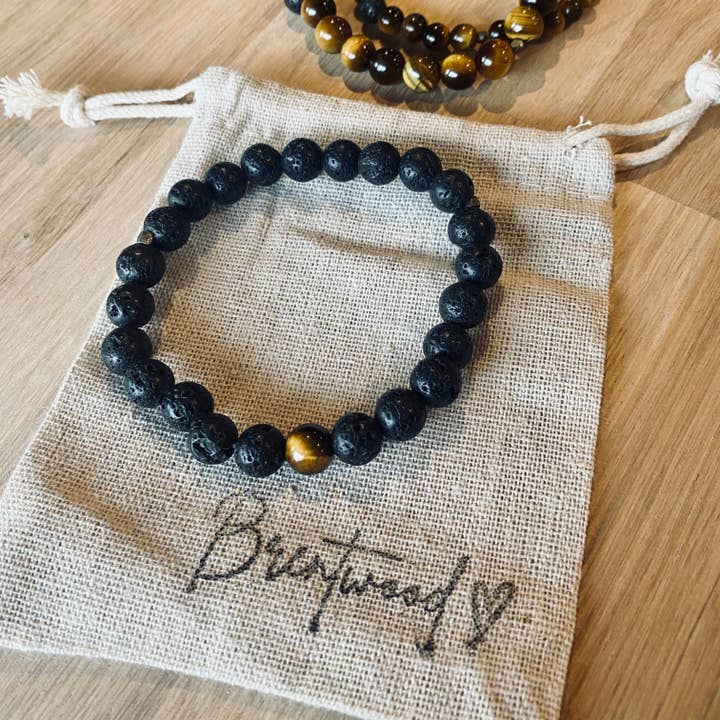 Brentwood Collective - Wholesale Aromatherapy bracelet - Lava 8 | Stability | Aroma Bracelet2