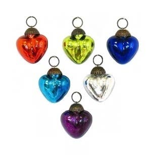 1 " Mini Hart Ornament Assortiment voor wholesale door Silk Road Traders