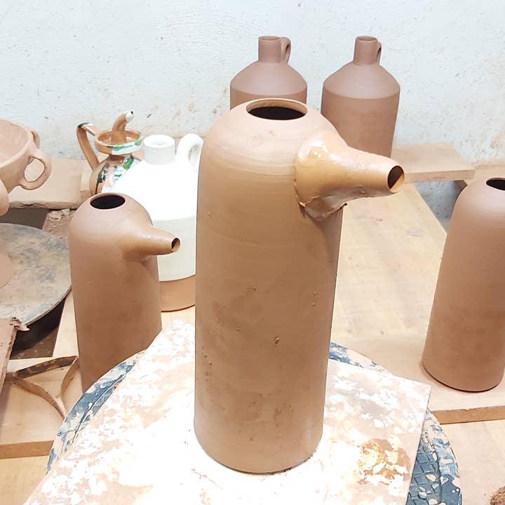 Cerámica Roca Caus – Großhandel Trinkflaschen – Moderner blauer Wasserkrug7