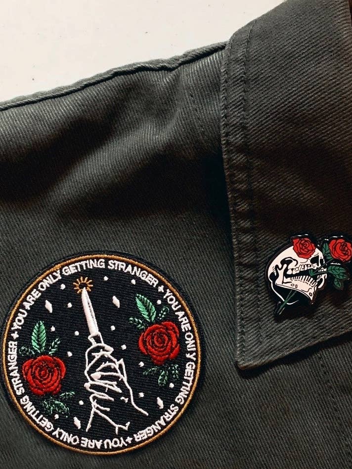 Embroidered Patch - "You Are Only Getting Stranger" for wholesale by 13th Press