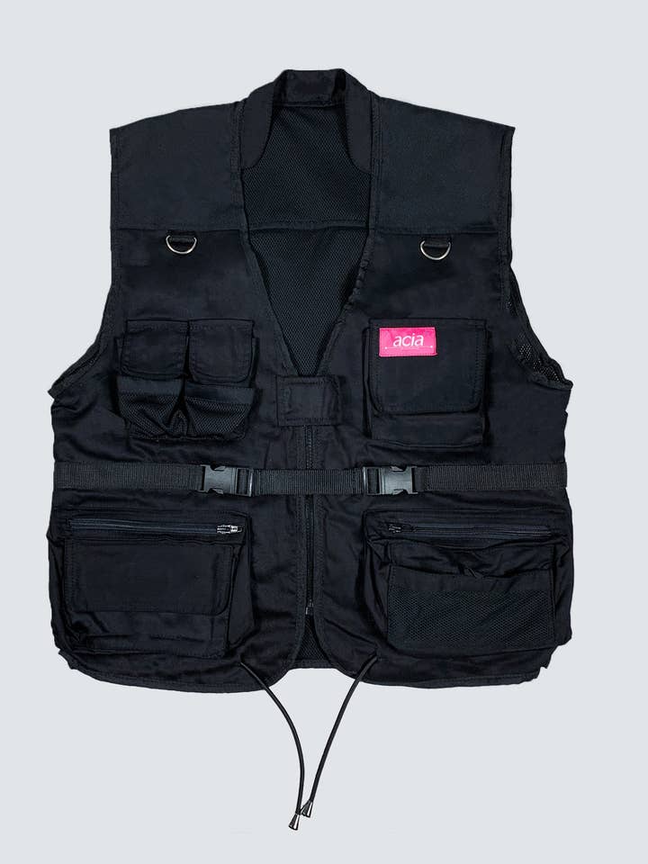 Multi-pocket Utility Vest for wholesale by acia Studio