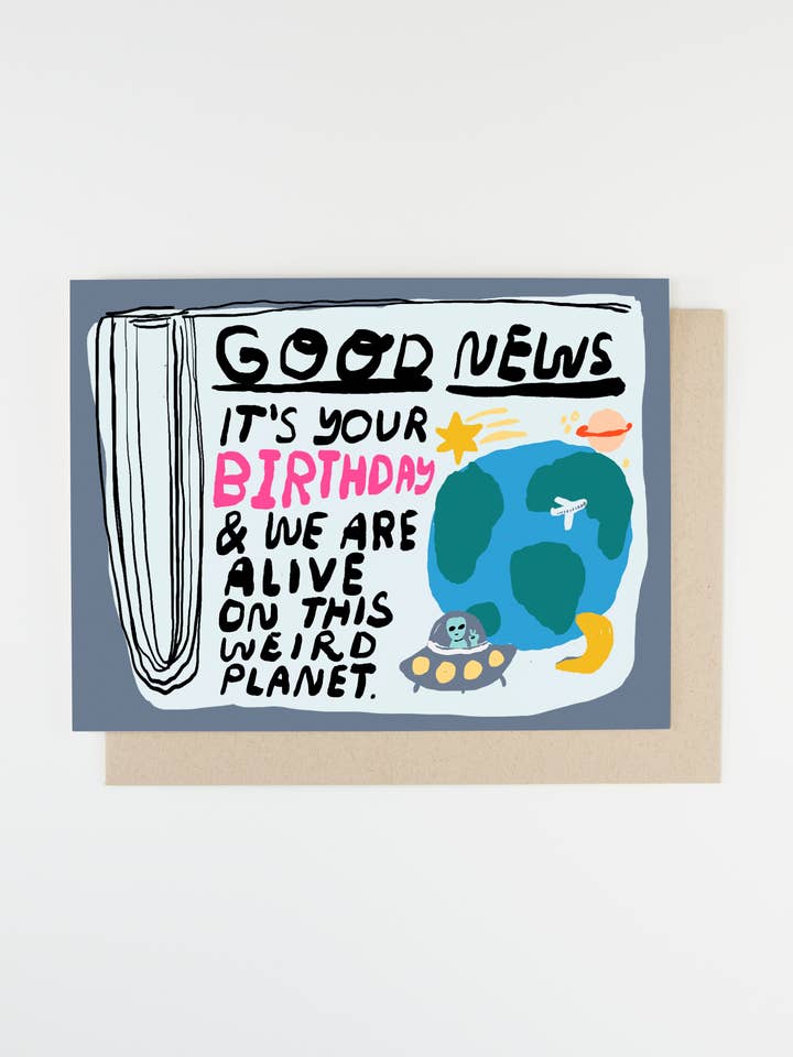 Good News Birthday Card - Case Pack of 6 Cards for wholesale by People I've Loved