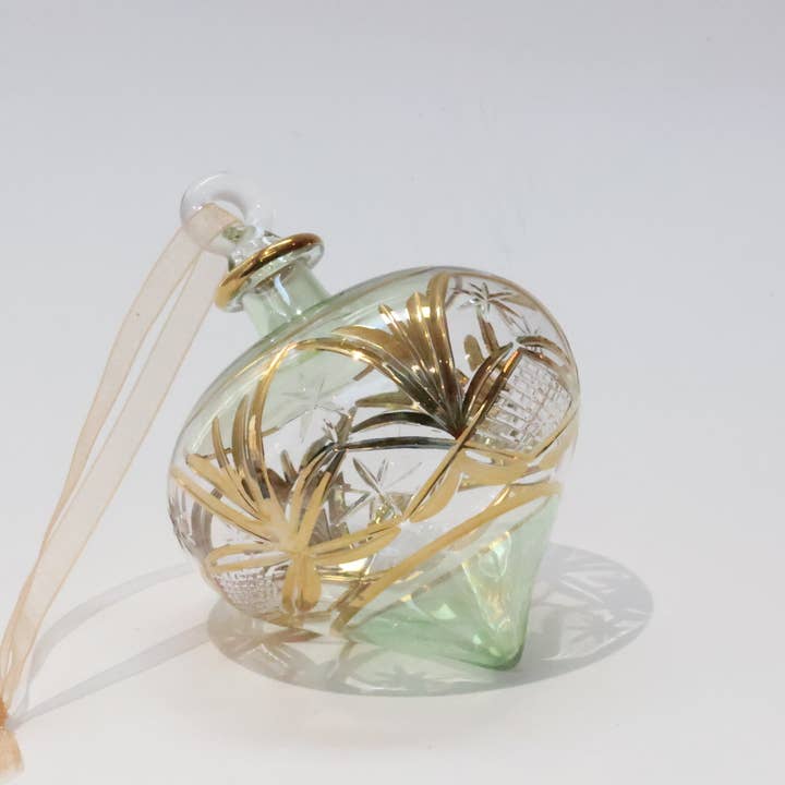 Blown Glass Ornament - Drop Green for wholesale by Dandarah