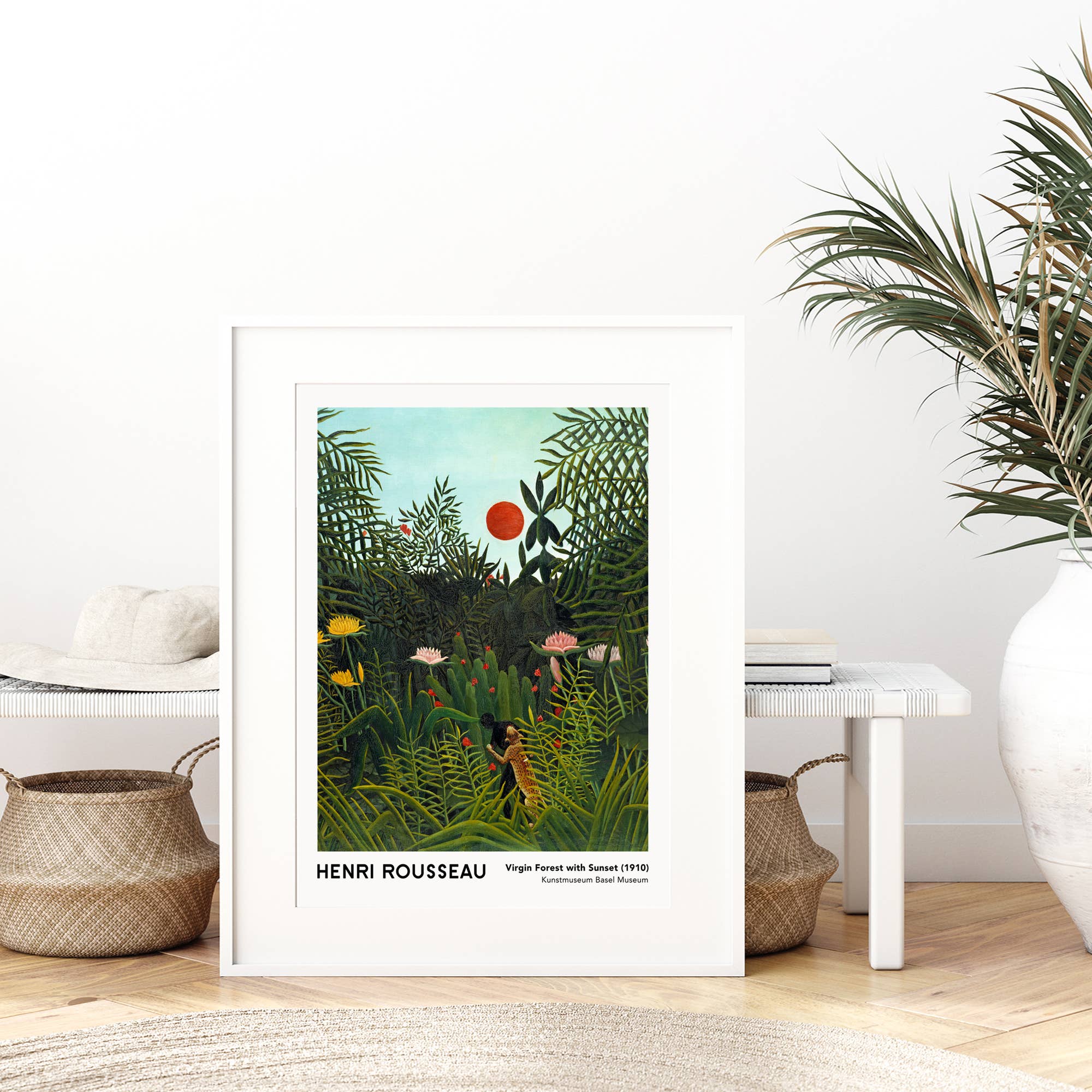 Sugar & Canvas - Wholesale Art Print - Henri Rousseau Virgin Forest with Sunset Art Print HR053