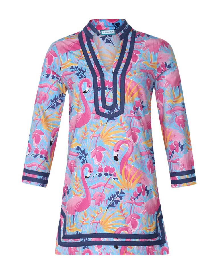 Flock Party Lange Mouw Cabana Jurk, Dames voor wholesale door Carvalho Couture