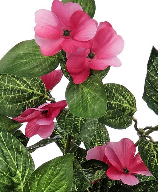 Will's Company - Wholesale Artificial Flowers - Artificial Hanging Impatiens Flower - Coral, Pink or White2