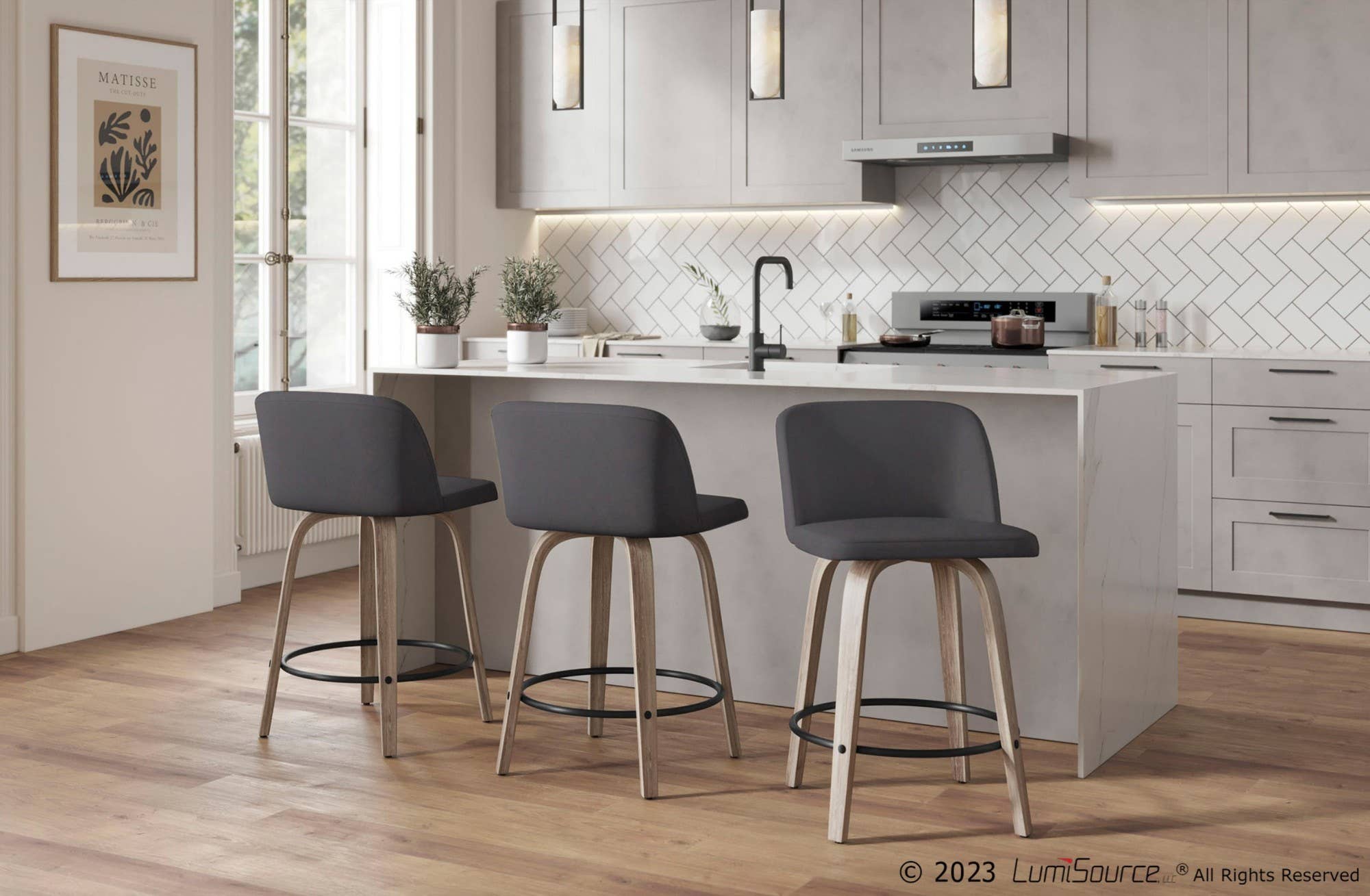 LumiSource and Grandview Gallery - Wholesale Stool - Toriano 26" Fixed Height Counter Stool Q - Set of 213