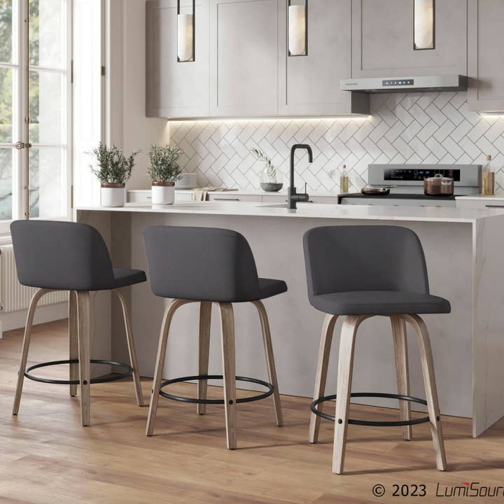 LumiSource and Grandview Gallery - Wholesale Stool - Toriano 26" Fixed Height Counter Stool Q - Set of 213