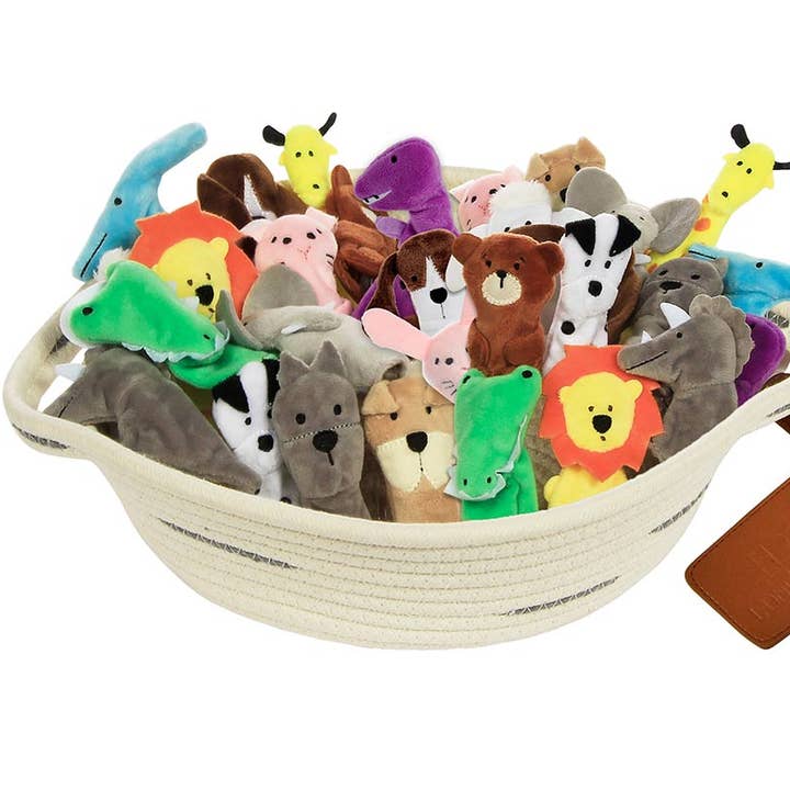 Finger Puppet Prepack with Display Basket for wholesale by London Bridge & Maison Chic