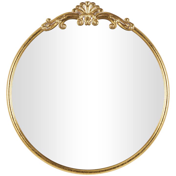 Vintage Gold Metal Wall Mirror for wholesale by Deco Marché