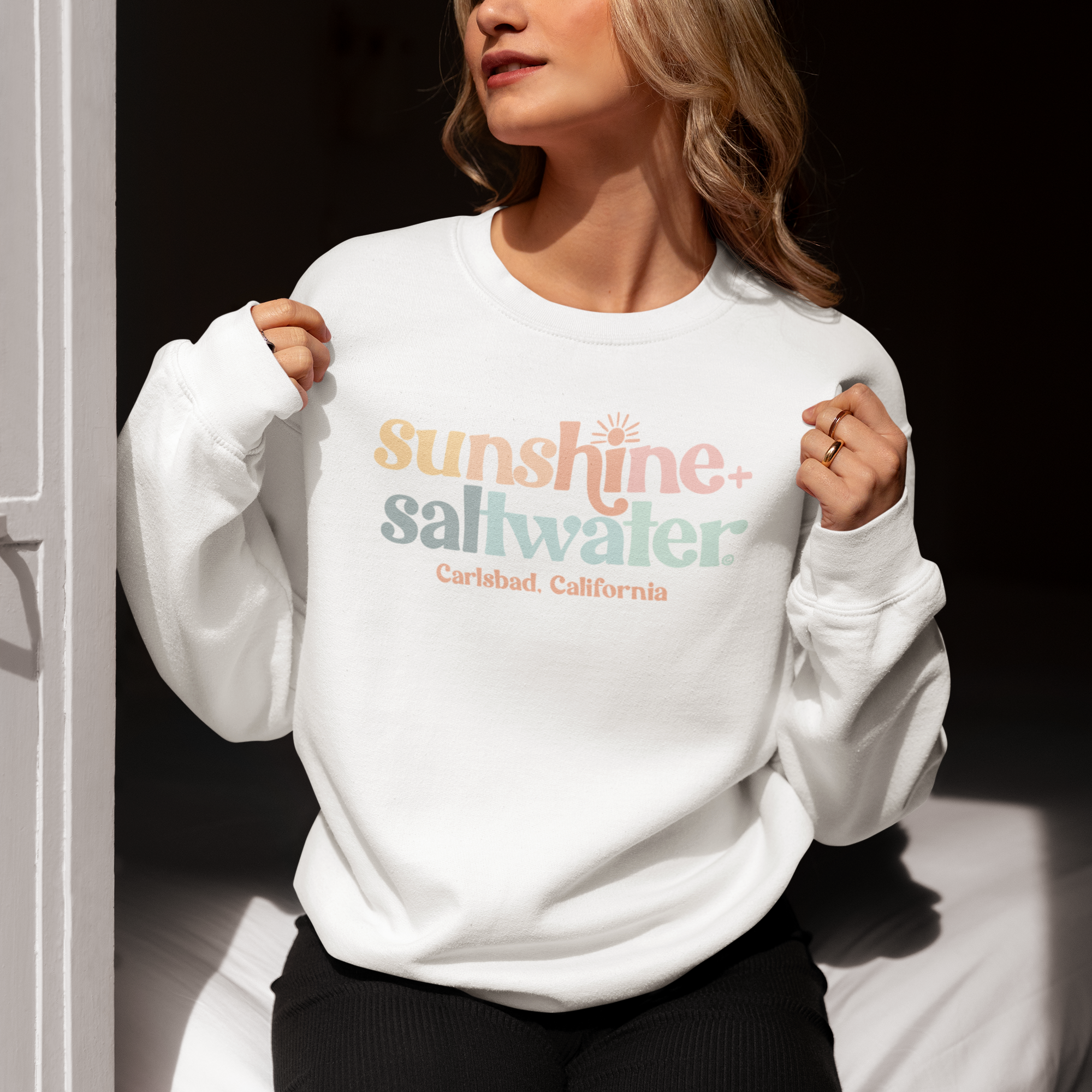Sunshine + Saltwater - Wholesale Graphic Sweatshirt - Women's - Sunshine + Saltwater Beach Sweatshirt2