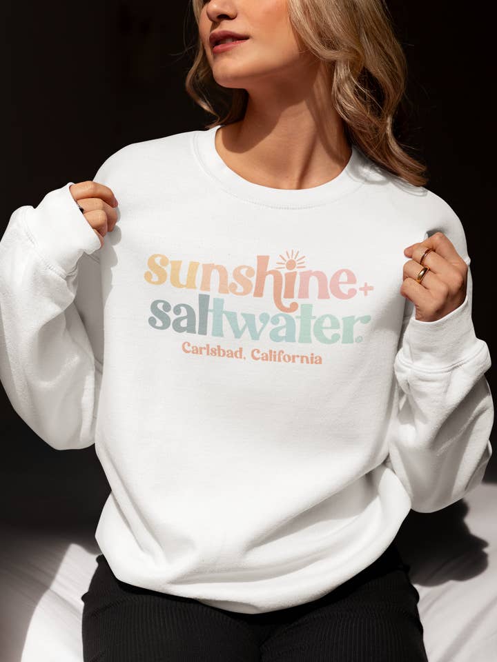 Sunshine + Saltwater - Wholesale Graphic Sweatshirt - Women's - Sunshine + Saltwater Beach Sweatshirt2